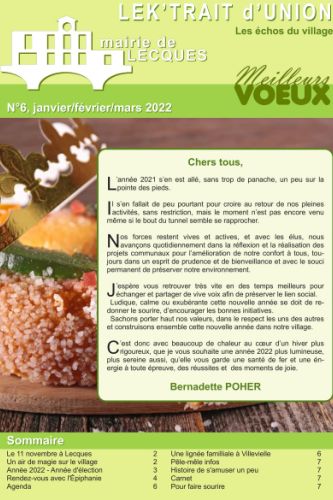 Lek'Trait d'Union n°6, cliquer pour lire le bulletin