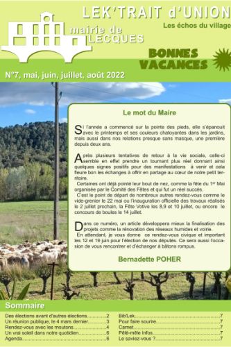 Lek'Trait d'Union n°7, cliquer pour lire le bulletin